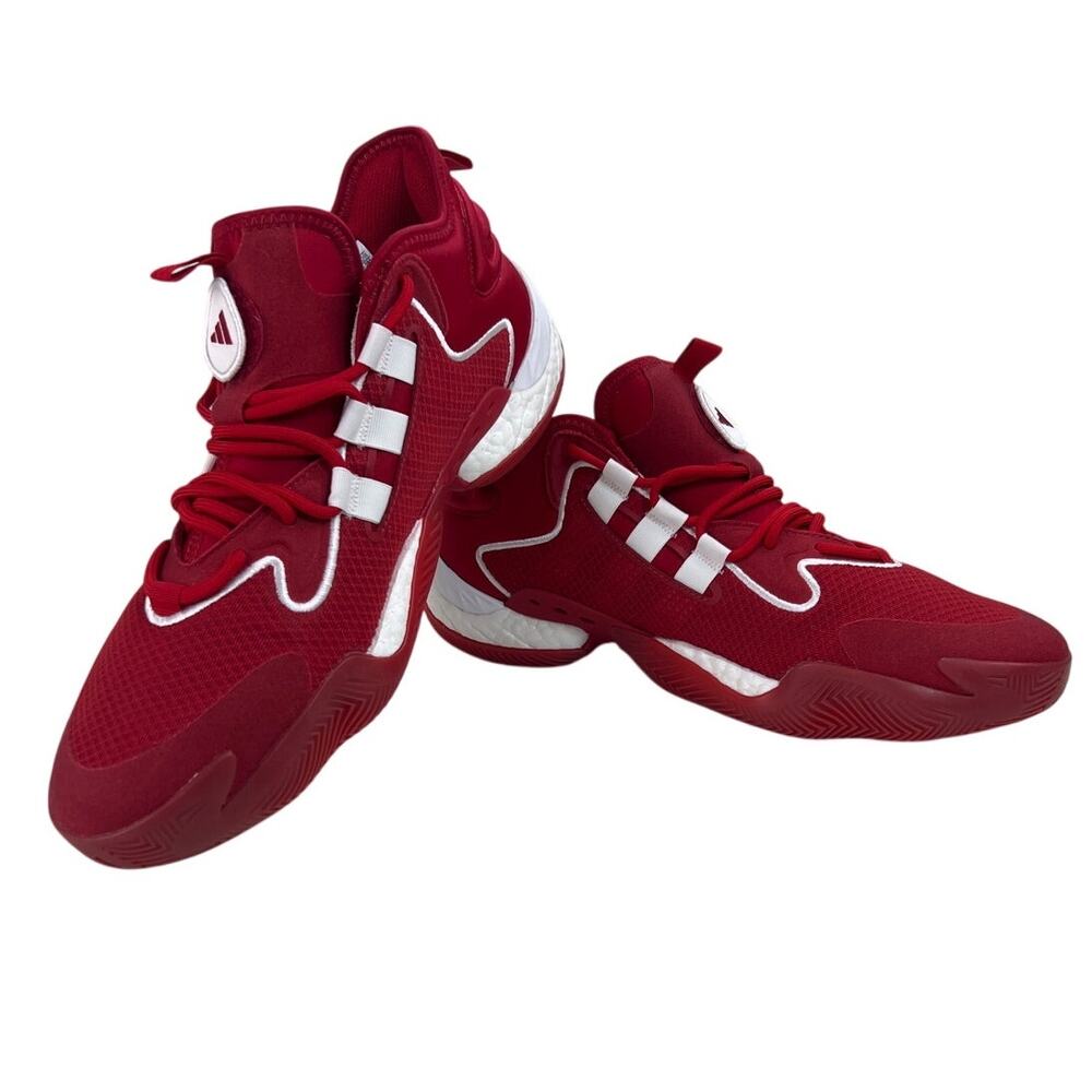 adidas Basketball Shoes Unisex Red/White Size Men 11 Women 12 SM Lightstrike